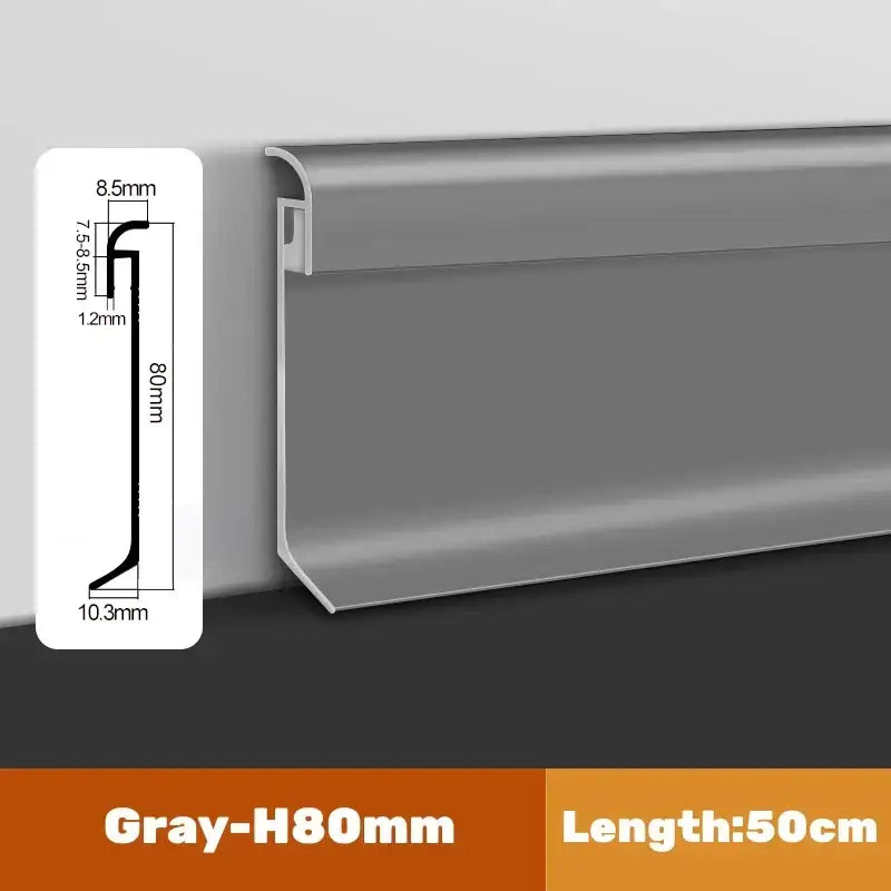 Modern aluminum led skirting line – living room wall decor