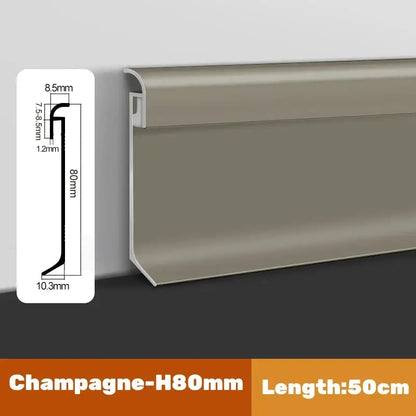 Modern aluminum led skirting line – living room wall decor