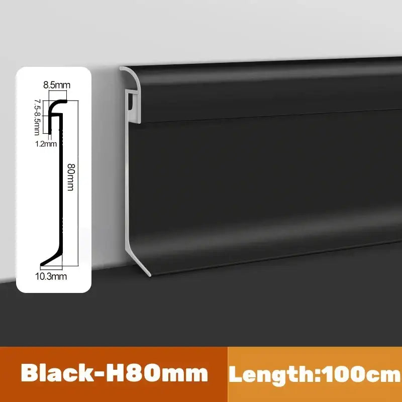 Modern aluminum led skirting line – living room wall decor