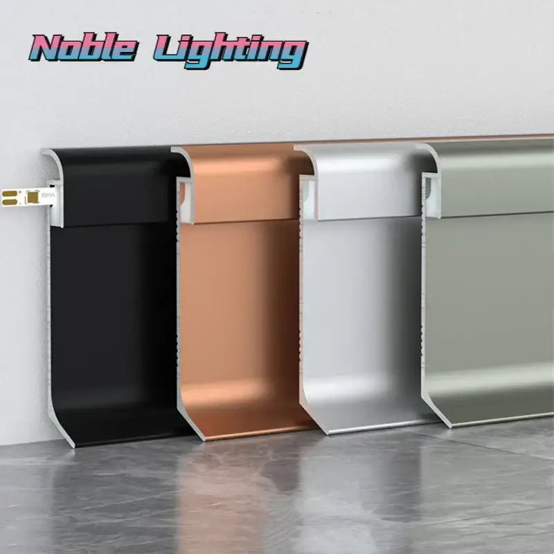 Modern aluminum led skirting line – living room wall decor
