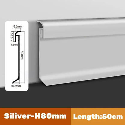 Modern aluminum led skirting line – living room wall decor