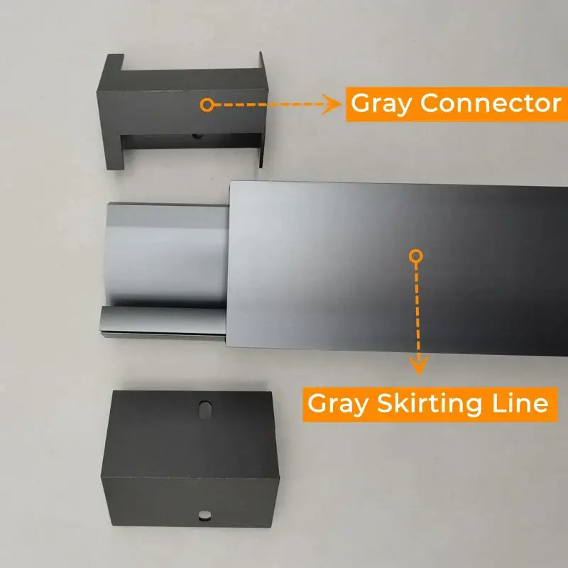 Modern black & gray led skirting line strip light kitchen lighting
