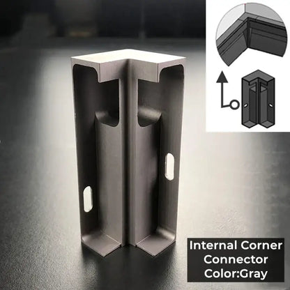 Modern black & gray led skirting line strip light kitchen lighting