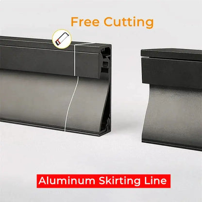Modern black & gray led skirting line strip light kitchen lighting