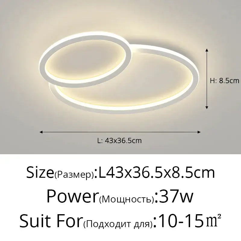 Modern cloud white led smart chandelier bedroom light