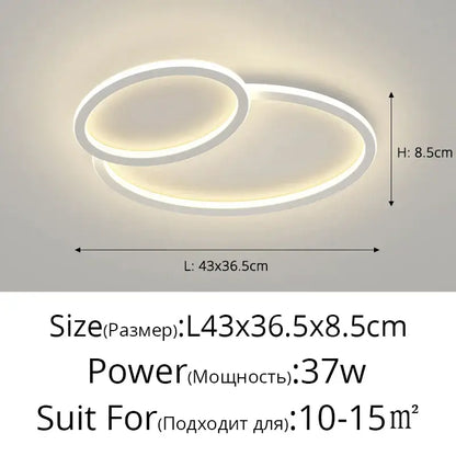Modern cloud white led smart chandelier bedroom light