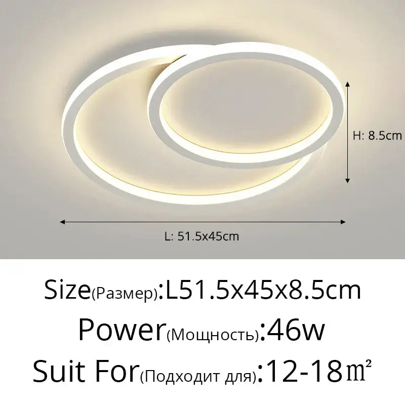 Modern cloud white led smart chandelier bedroom light