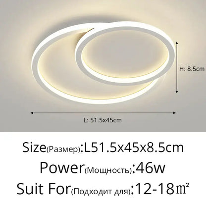 Modern cloud white led smart chandelier bedroom light