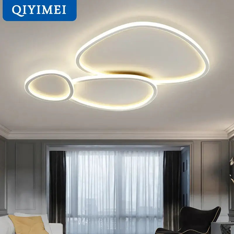 Modern cloud white led smart chandelier bedroom light