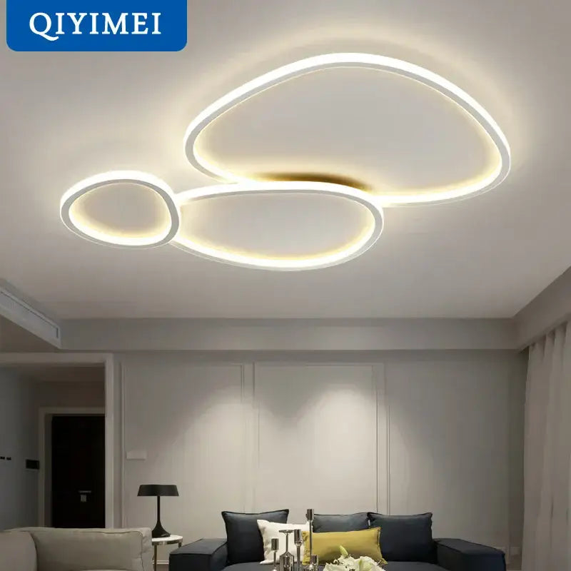 Modern cloud white led smart chandelier bedroom light