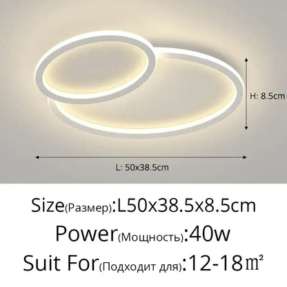 Modern cloud white led smart chandelier bedroom light