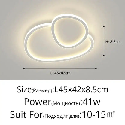 Modern cloud white led smart chandelier bedroom light