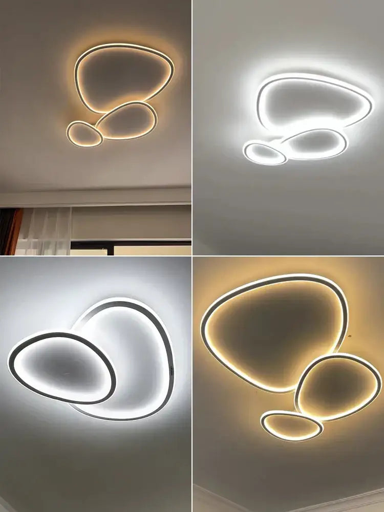 Modern cloud white led smart chandelier bedroom light