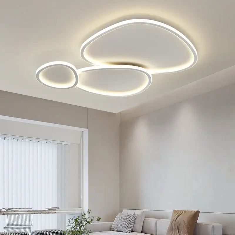 Modern cloud white led smart chandelier bedroom light
