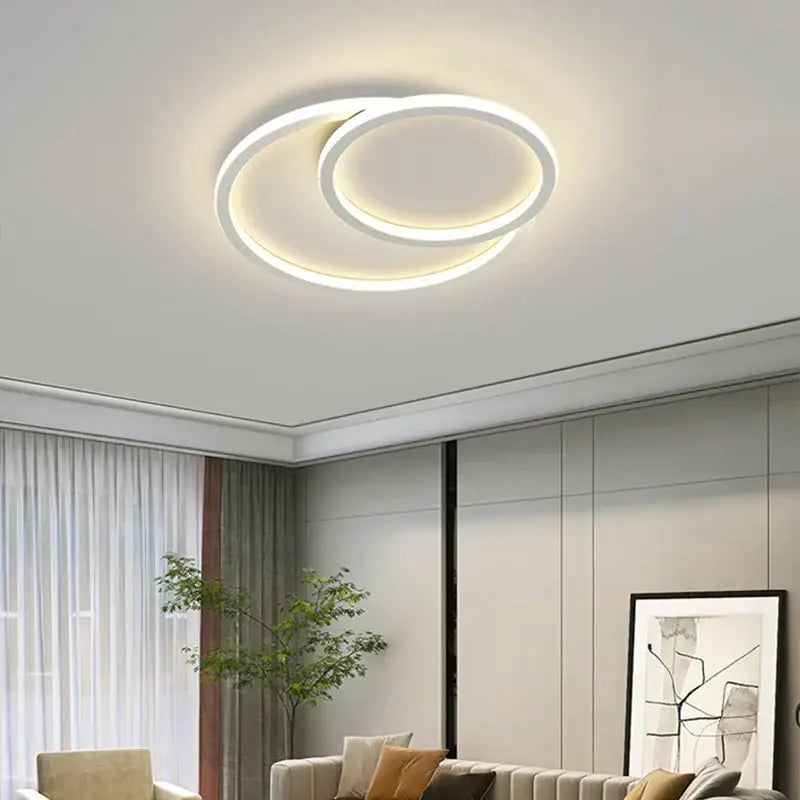 Modern cloud white led smart chandelier bedroom light