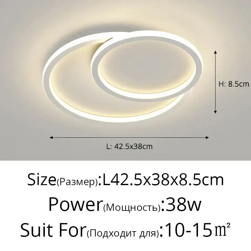 Modern cloud white led smart chandelier bedroom light