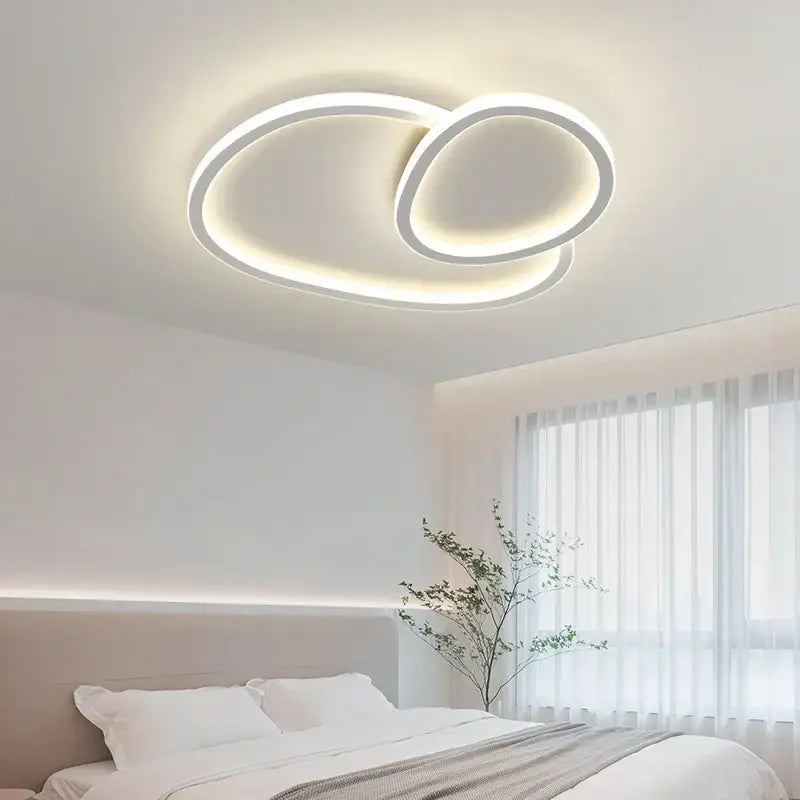 Modern cloud white led smart chandelier bedroom light