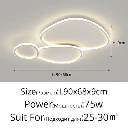Modern cloud white led smart chandelier bedroom light
