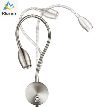 Silver flexible led snake wall lamp bedroom reading light