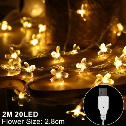 Warm white led snowflake christmas lights living room decor
