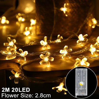 Warm white led snowflake christmas lights living room decor