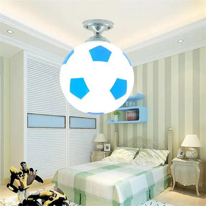 Soccer and basketball chrome ball ceiling light for boys bedroom