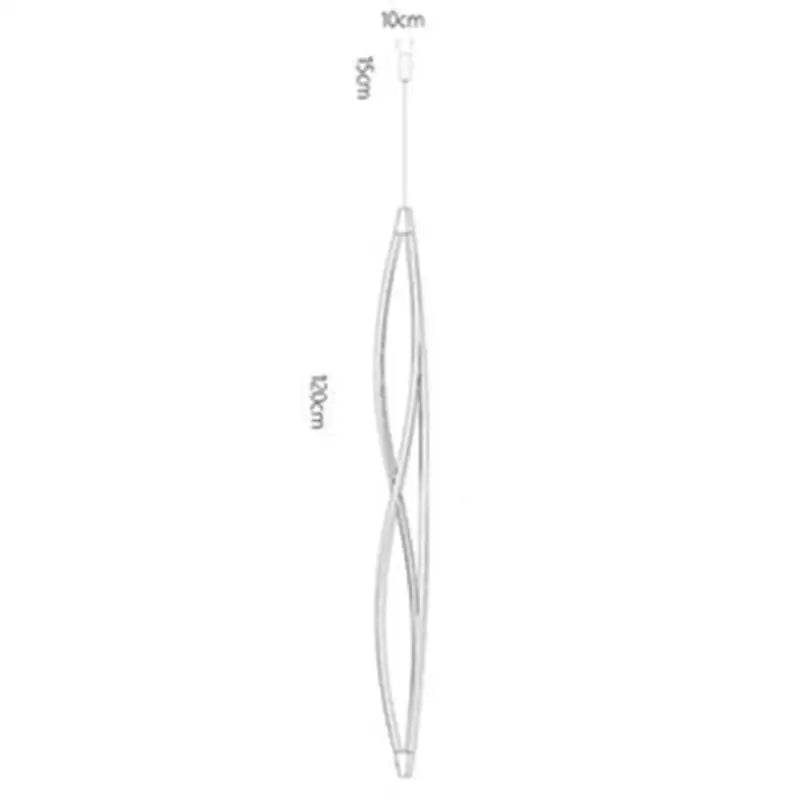 Modern white led spiral aluminum pendant light dining room