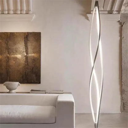Modern white led spiral aluminum pendant light dining room