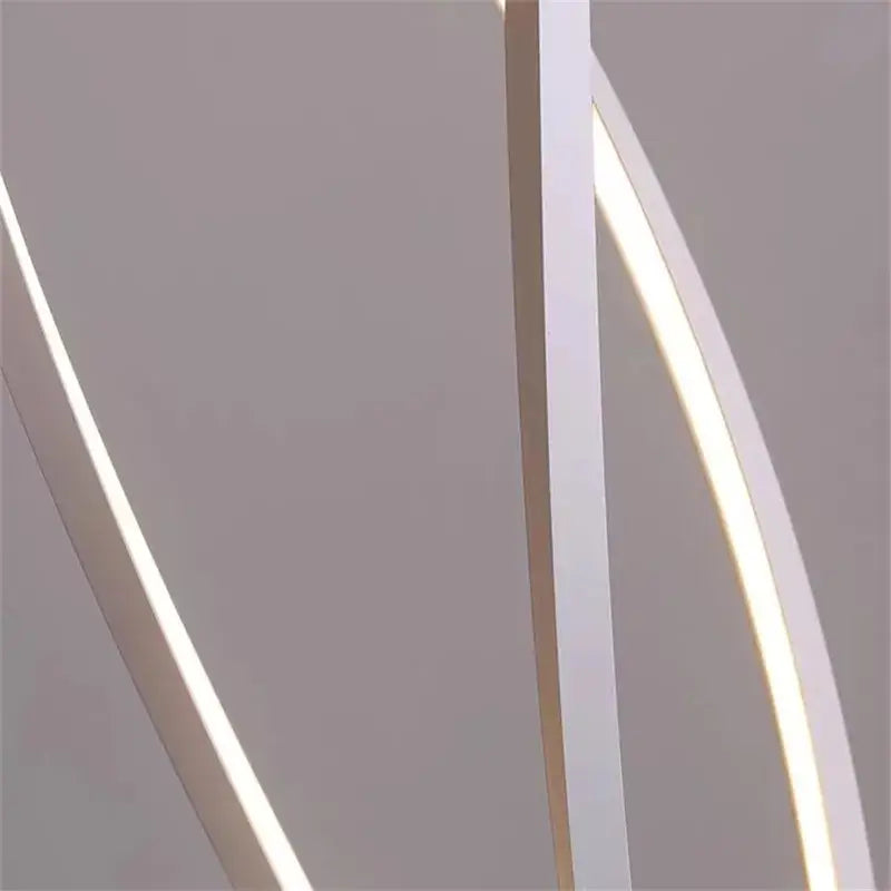Modern white led spiral aluminum pendant light dining room