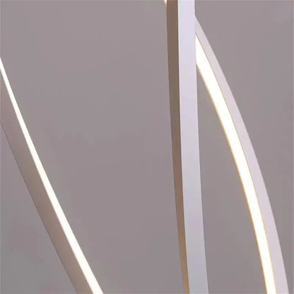 Modern white led spiral aluminum pendant light dining room