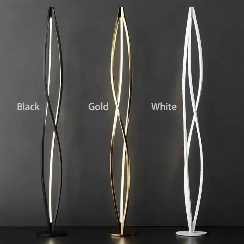 Modern white led spiral aluminum pendant light dining room