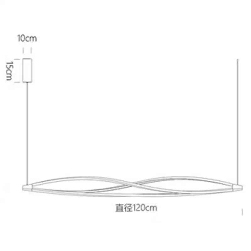 Modern white led spiral aluminum pendant light dining room