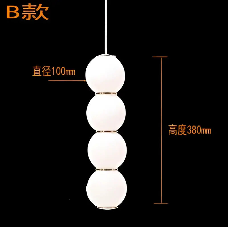 Modern white and gold spiral ball pendant kitchen led light