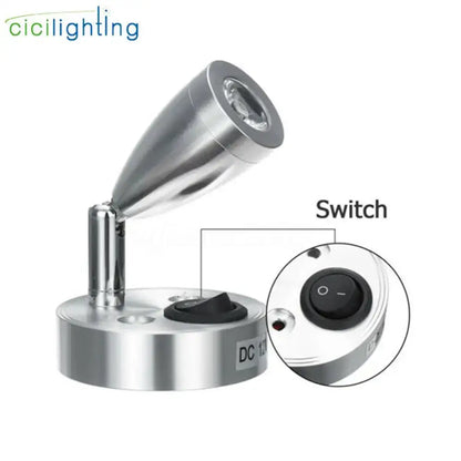 Modern silver led spot reading light rv and boat adjustable spotlight
