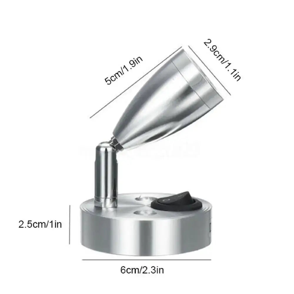 Modern silver led spot reading light rv and boat adjustable spotlight