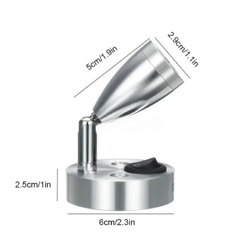 Modern silver led spot reading light rv and boat adjustable spotlight