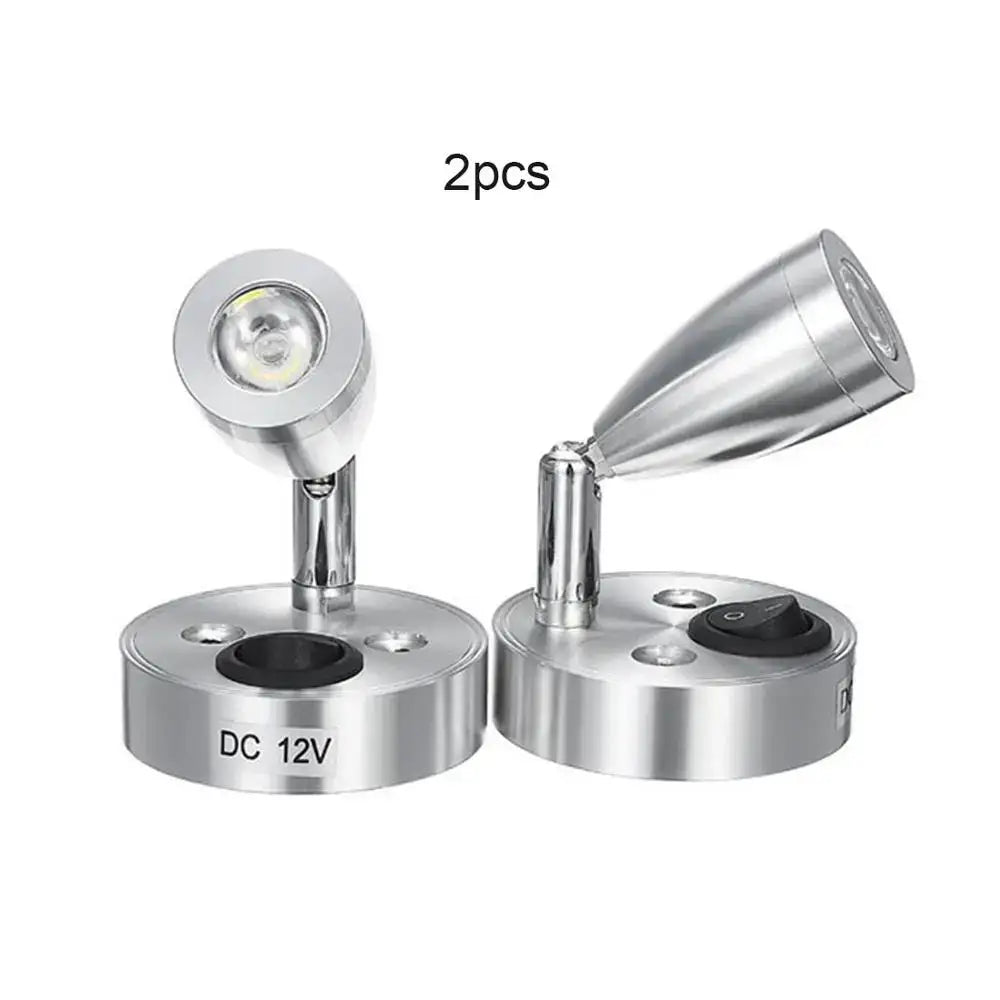 Modern silver led spot reading light rv and boat adjustable spotlight
