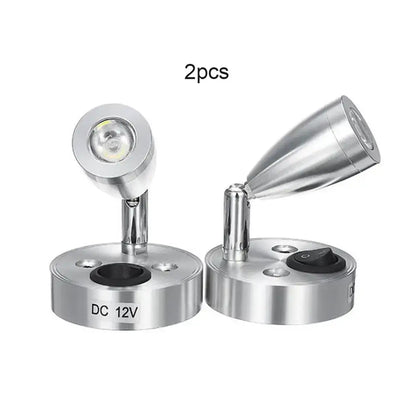 Modern silver led spot reading light rv and boat adjustable spotlight