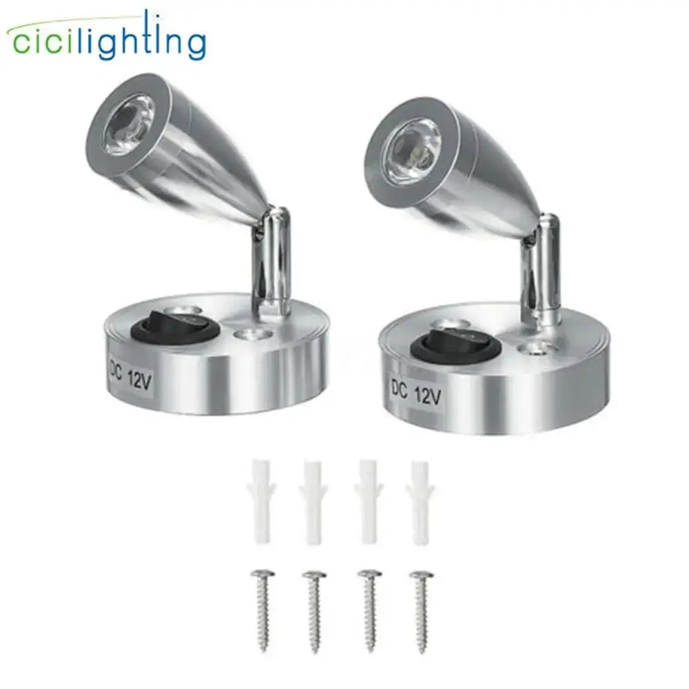 Modern silver led spot reading light rv and boat adjustable spotlight