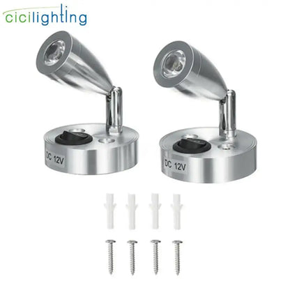 Modern silver led spot reading light rv and boat adjustable spotlight