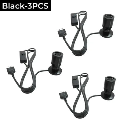 Modern black usb led spotlight showcase and cabinet light