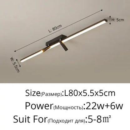 Modern minimalist led spotlight ceiling lamp for living room