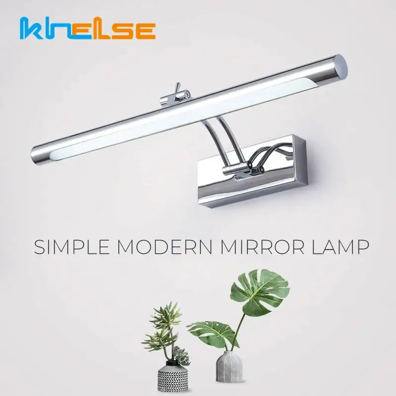 Modern chrome led stainless steel wall lamp bathroom mirror sconce