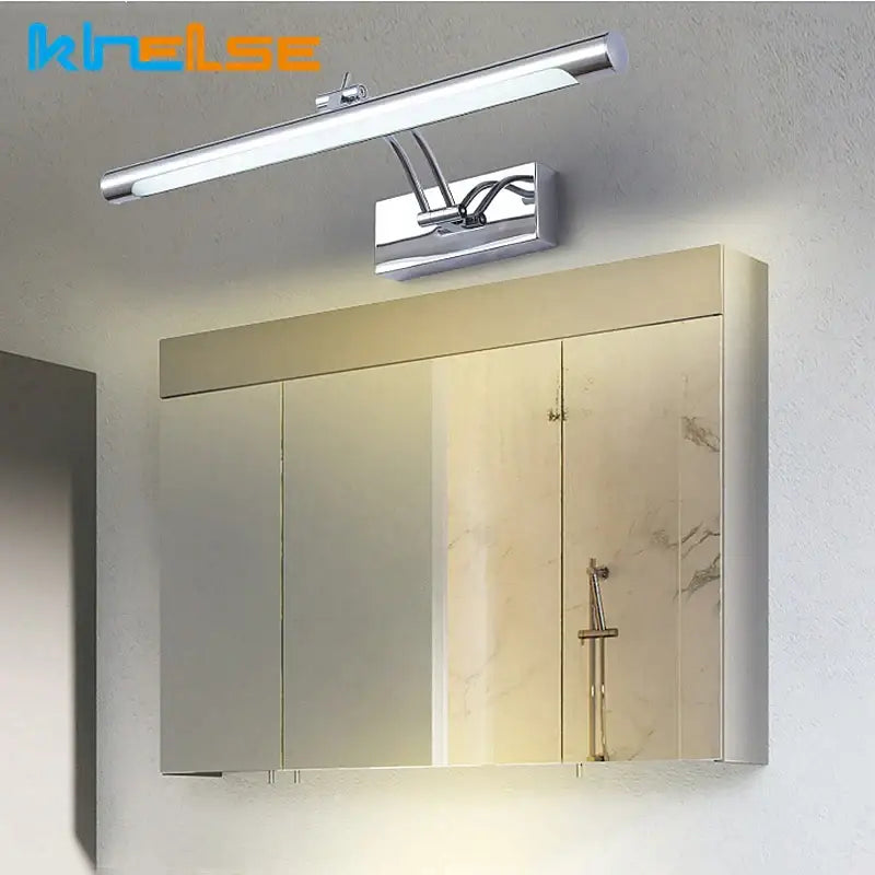 Modern chrome led stainless steel wall lamp bathroom mirror sconce
