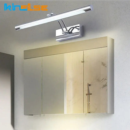 Modern chrome led stainless steel wall lamp bathroom mirror sconce