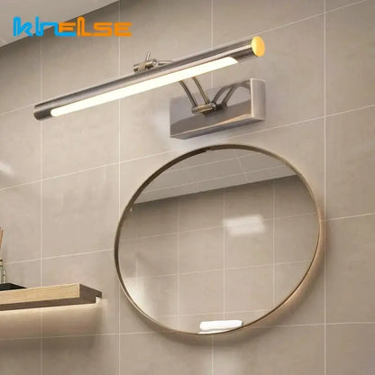 Modern chrome led stainless steel wall lamp bathroom mirror sconce