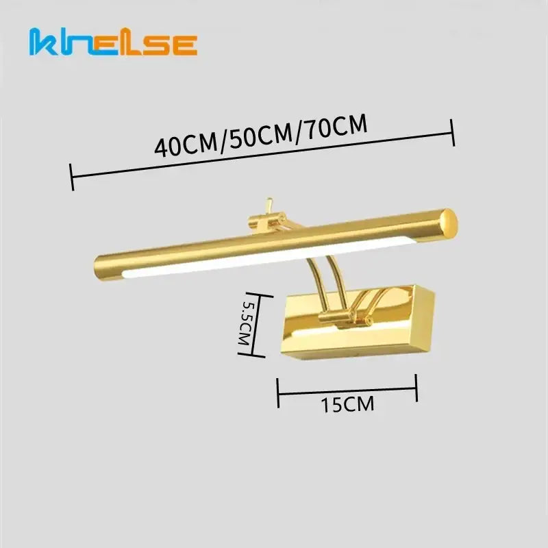 Modern chrome led stainless steel wall lamp bathroom mirror sconce