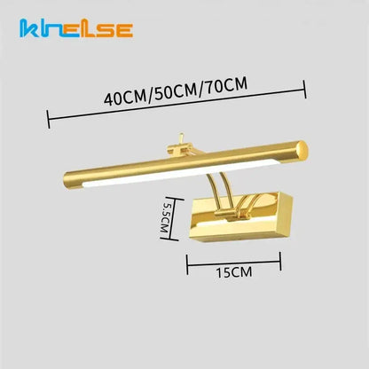 Modern chrome led stainless steel wall lamp bathroom mirror sconce