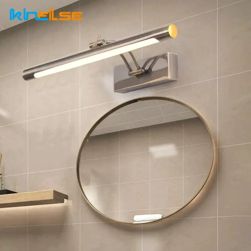 Gold stainless steel led wall lamp bathroom picture light