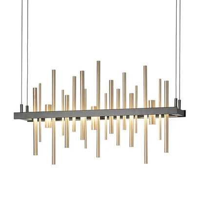 Modern geometric silver stainless steel led pendant light living room